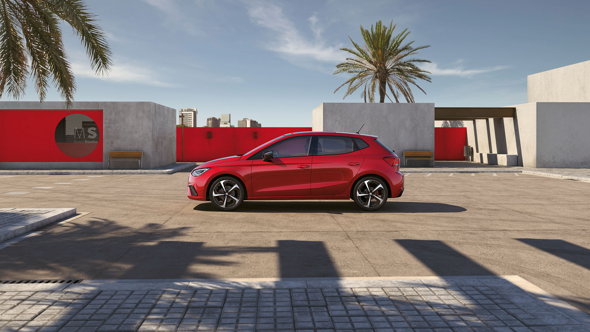 Röd SEAT Ibiza