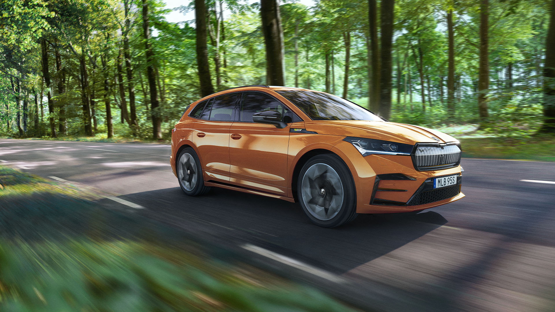Orange Skoda Enyaq