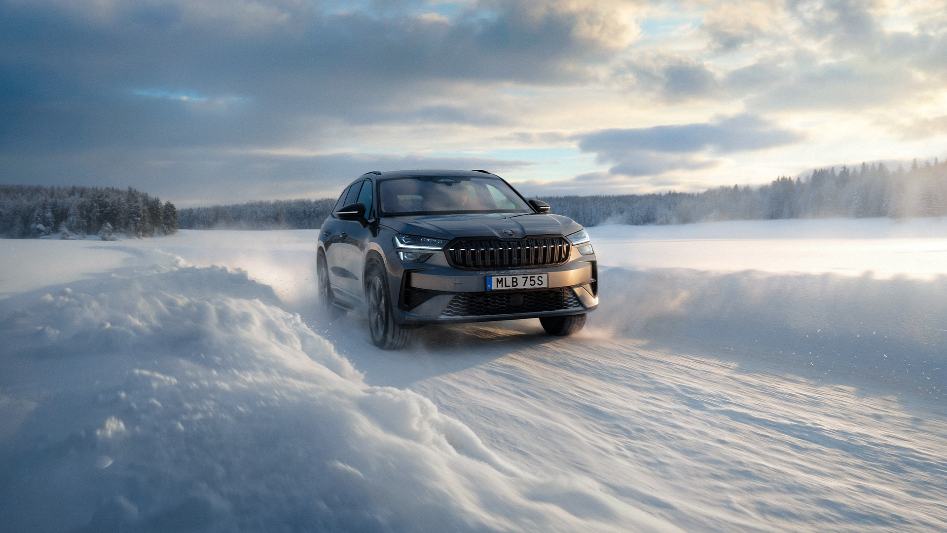 Skoda Kodiaq i vinterlandskap