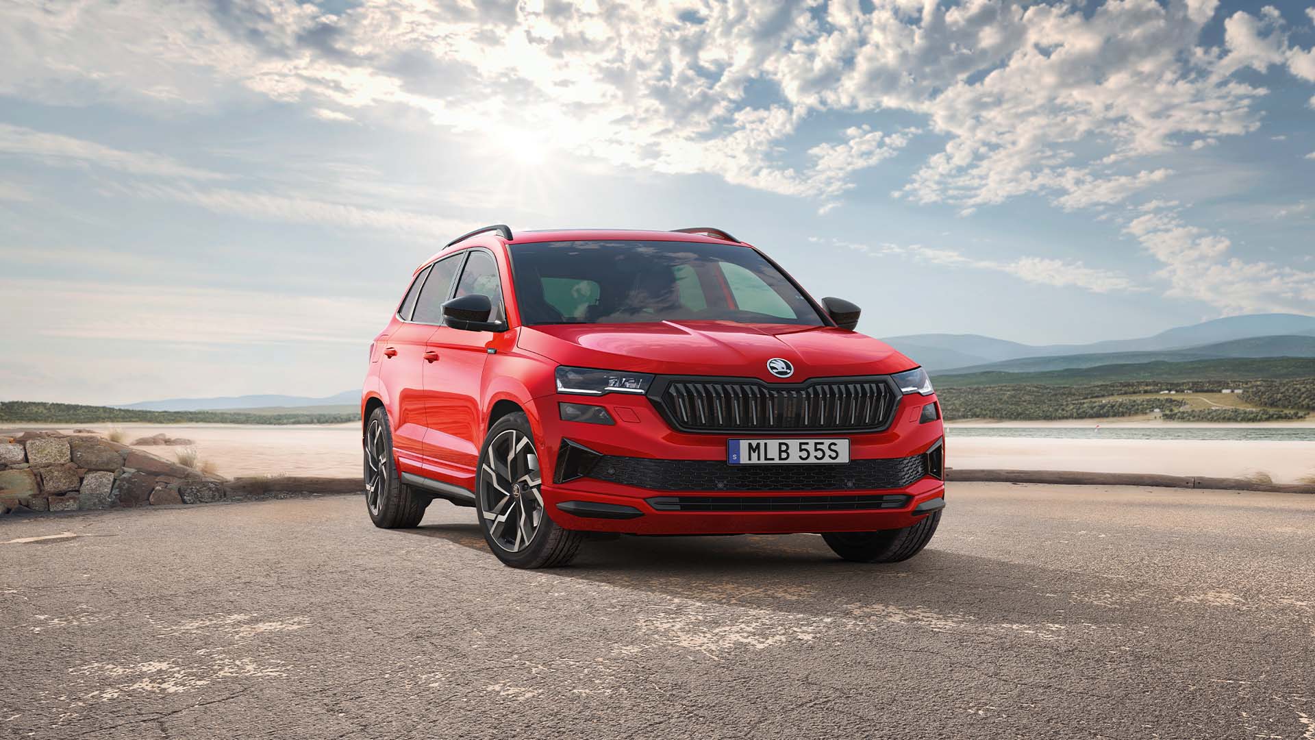 Röd Skoda Karoq